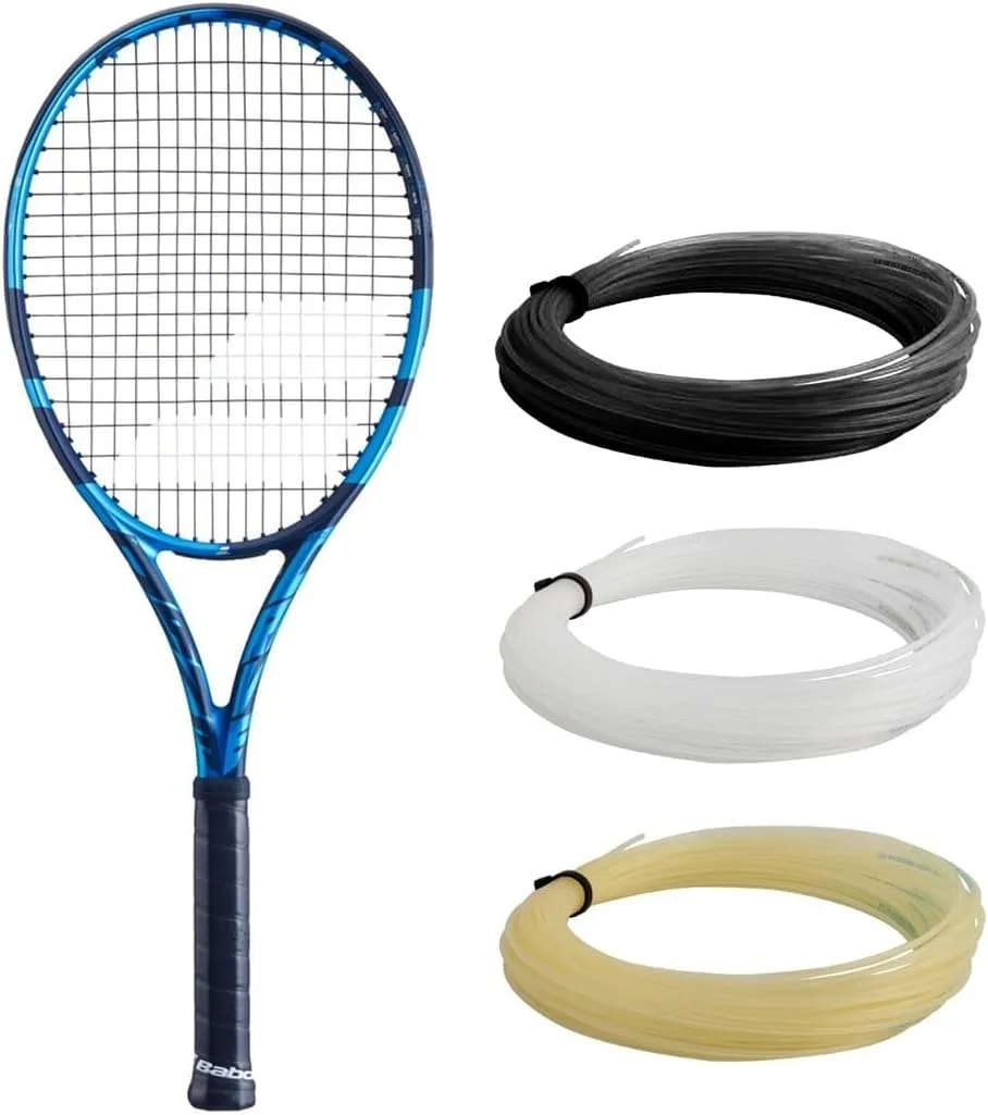 Babolat Pure Drive   Tennis Racquet - Strung with 16g White Syn Gut at Mid-Range Tension (4 1/4" Grip)