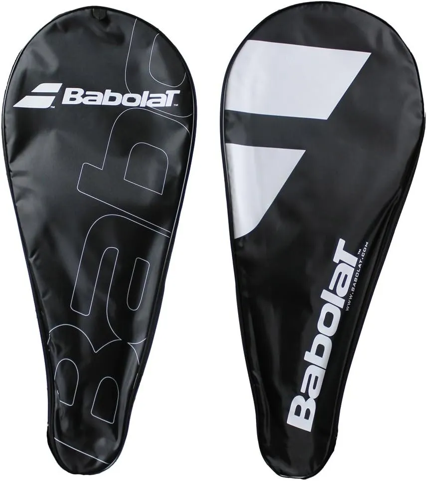BABOLAT Tennis Racquet Cover with Shoulder Strap - Nylon (Black/White)