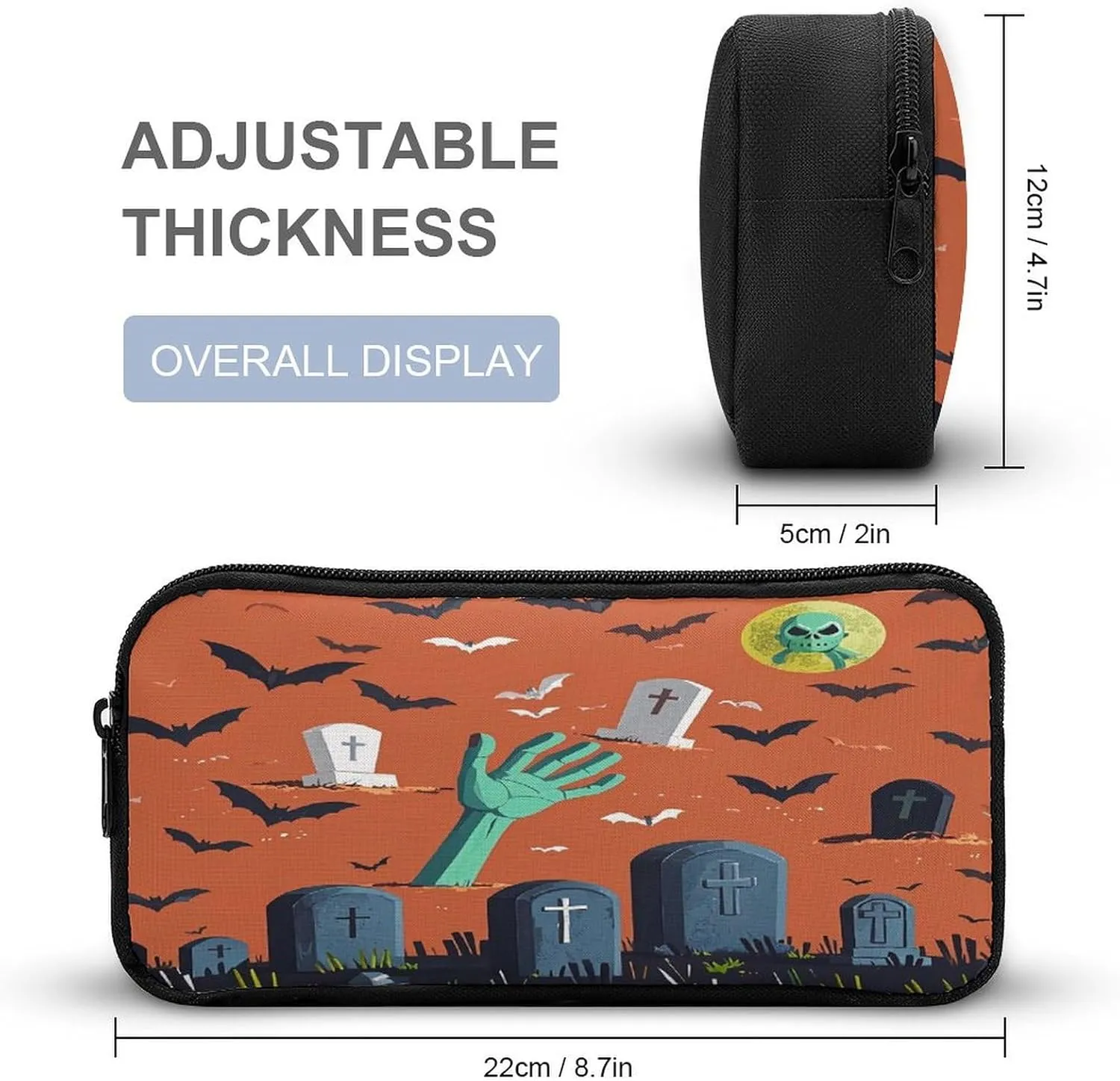 Backpack Lunch Bag Pencil Pouch Set, A Hand Coming Out of The Ground Print Lightweight & Durable 3-Piece Combo Ideal for Work, And Travel