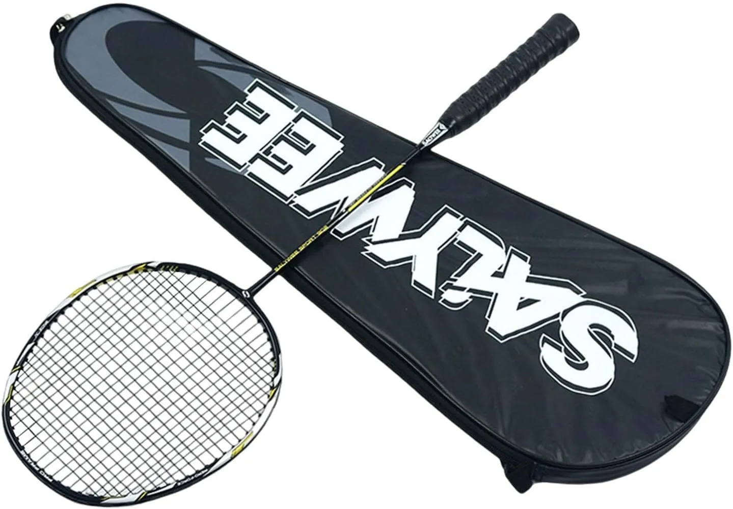 Badminton Racket 95G Casual Entertainment Portable Shuttlecock Racket with Carrying Bag for Sports Gym Backyard Garden Beach