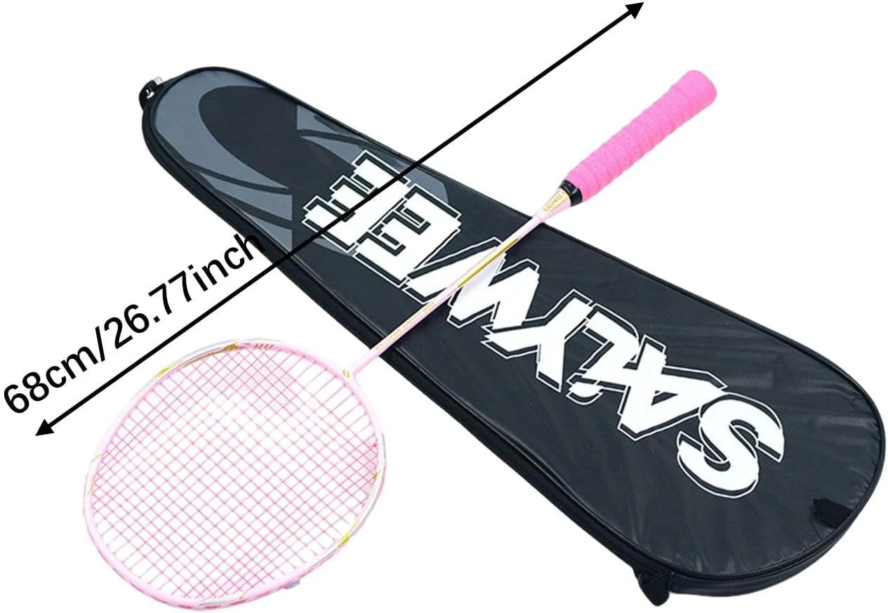Badminton Racket 95G for Adults Family Professional with Carrying Bag Shuttlecock Racket for Garden Sports Backyard Casual