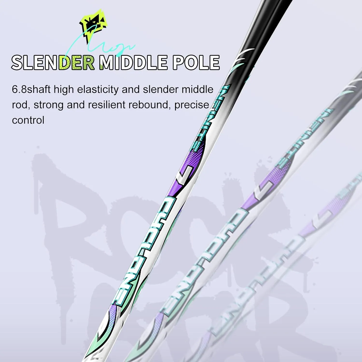 Badminton Racket Set with 1 Carbon Fiber Racquet, 3 Shuttlecocks, 2 Replacement Grip Tapes and 1 Badminton Bag - Perfect for Outdoor Games and Gym 5U