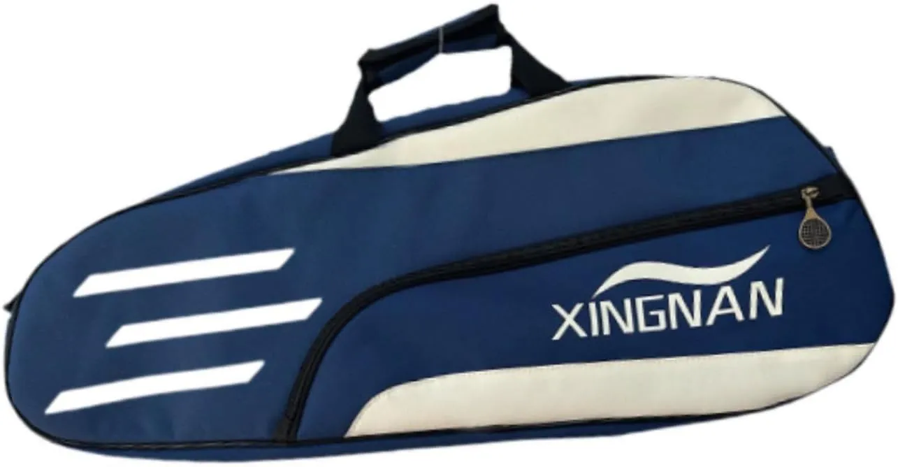 Badminton Racquet Bag Racket Carry Bag Handbag with Single Shoulder Strap Portable Tennis Tote for Badminton Squash Racquets, Blue