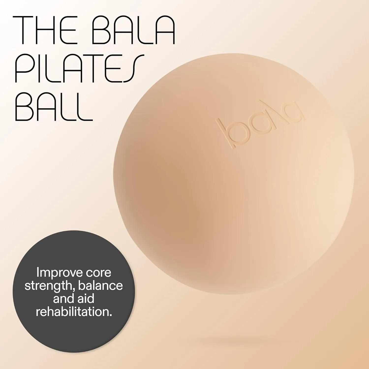 Bala Non-Weighted Exercise Ball - 8" Yoga Ball for Barre, Stretching, Strength & Core Training - Small Pilates Ball Workout Accessory with Mini Pump for Home Gym & Fitness Routines