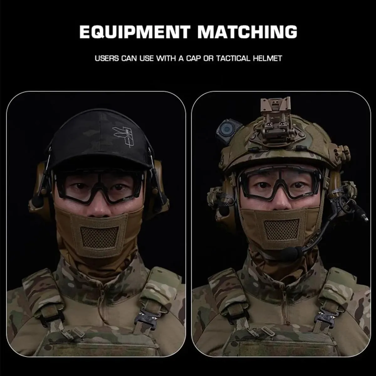 Balaclava Mesh Mask Breathable Tactical Mask Full Face Protection for Hunting Hiking Cycling