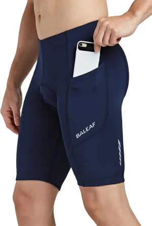 baleaf Men's Padded Bike Shorts Cycling Road Biking Riding Bicycle Cycle Wear Pockets UPF 50  MTB Accessories Tights