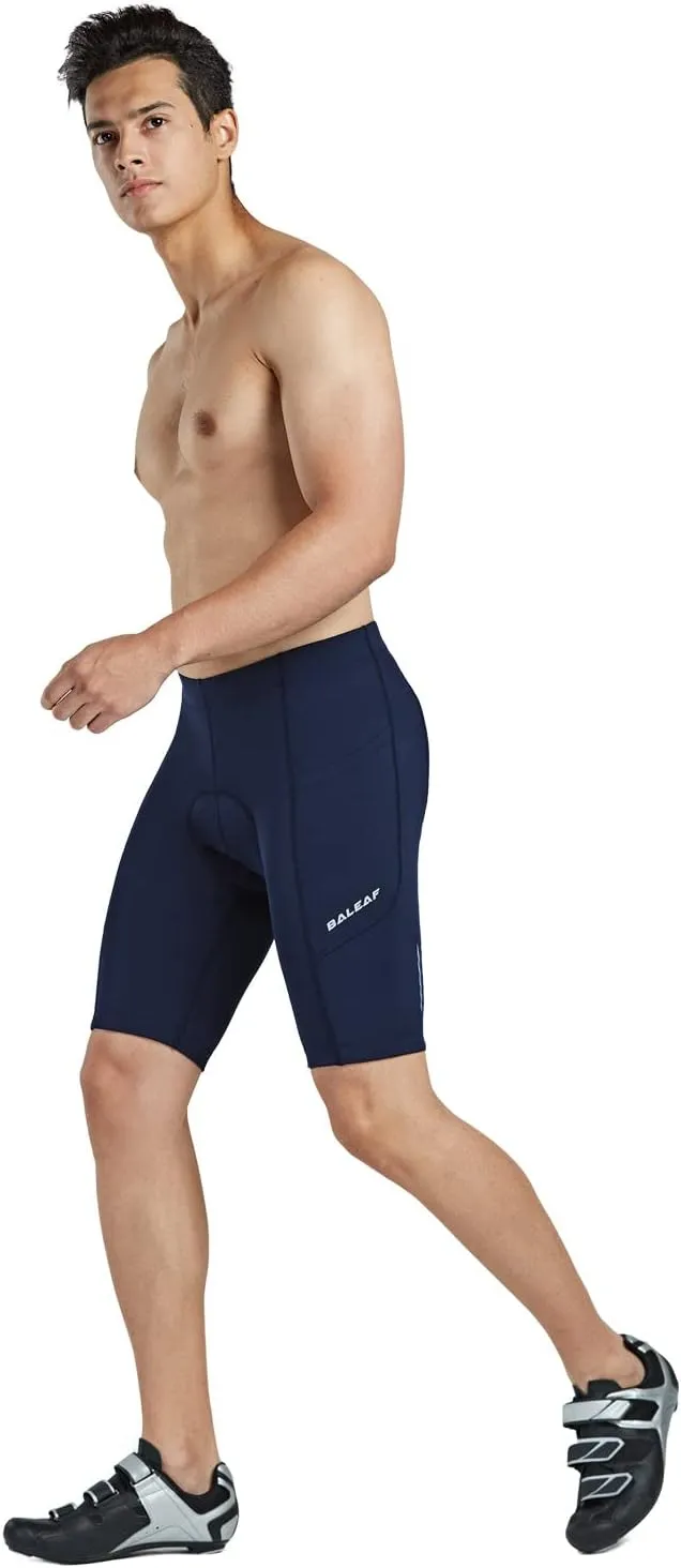 baleaf Men's Padded Bike Shorts Cycling Road Biking Riding Bicycle Cycle Wear Pockets UPF 50  MTB Accessories Tights