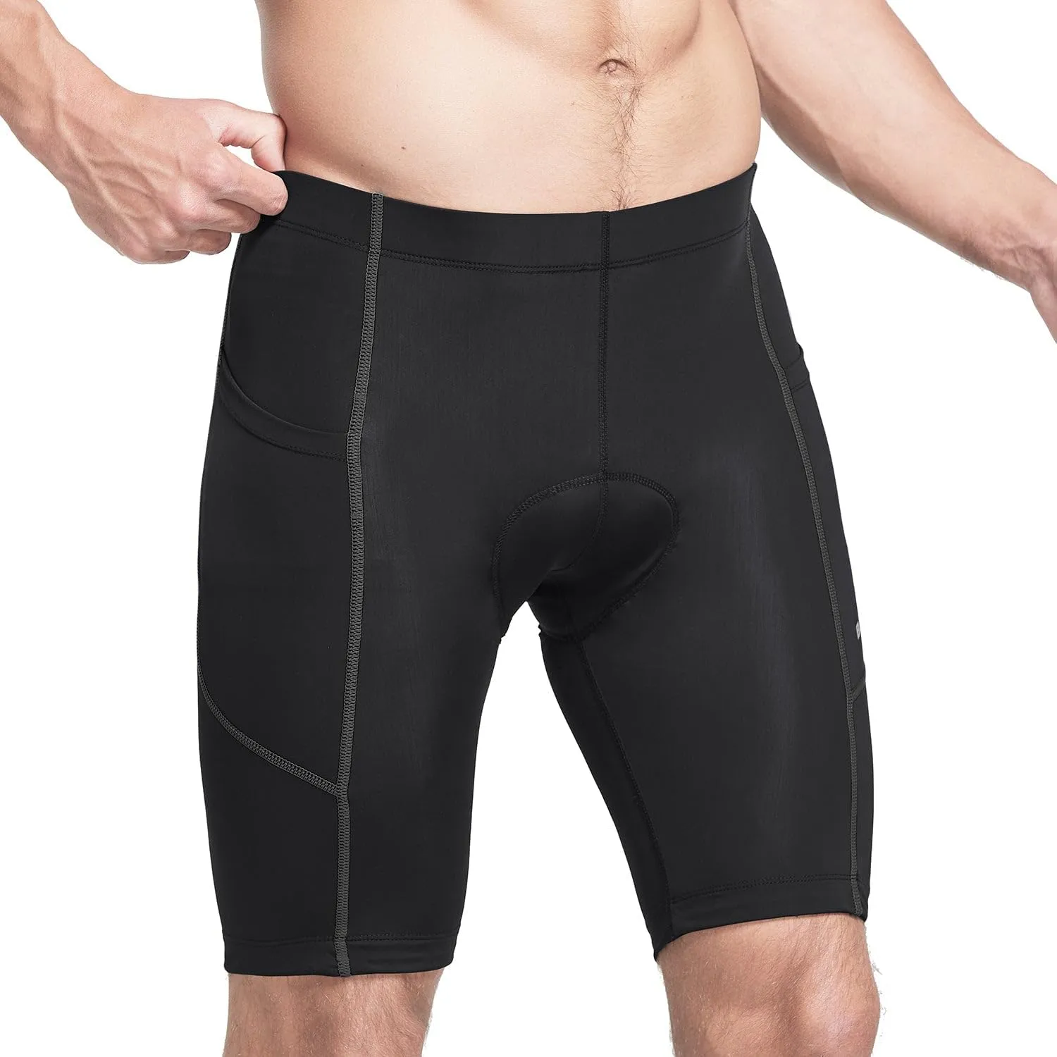 baleaf Men's Padded Bike Shorts Cycling Road Biking Riding Bicycle Cycle Wear Pockets UPF 50  MTB Accessories Tights