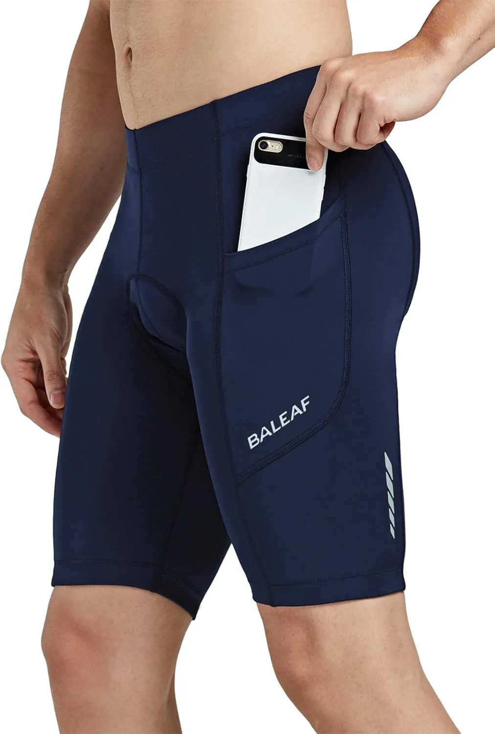 baleaf Men's Padded Bike Shorts Cycling Road Biking Riding Bicycle Cycle Wear Pockets UPF 50  MTB Accessories Tights