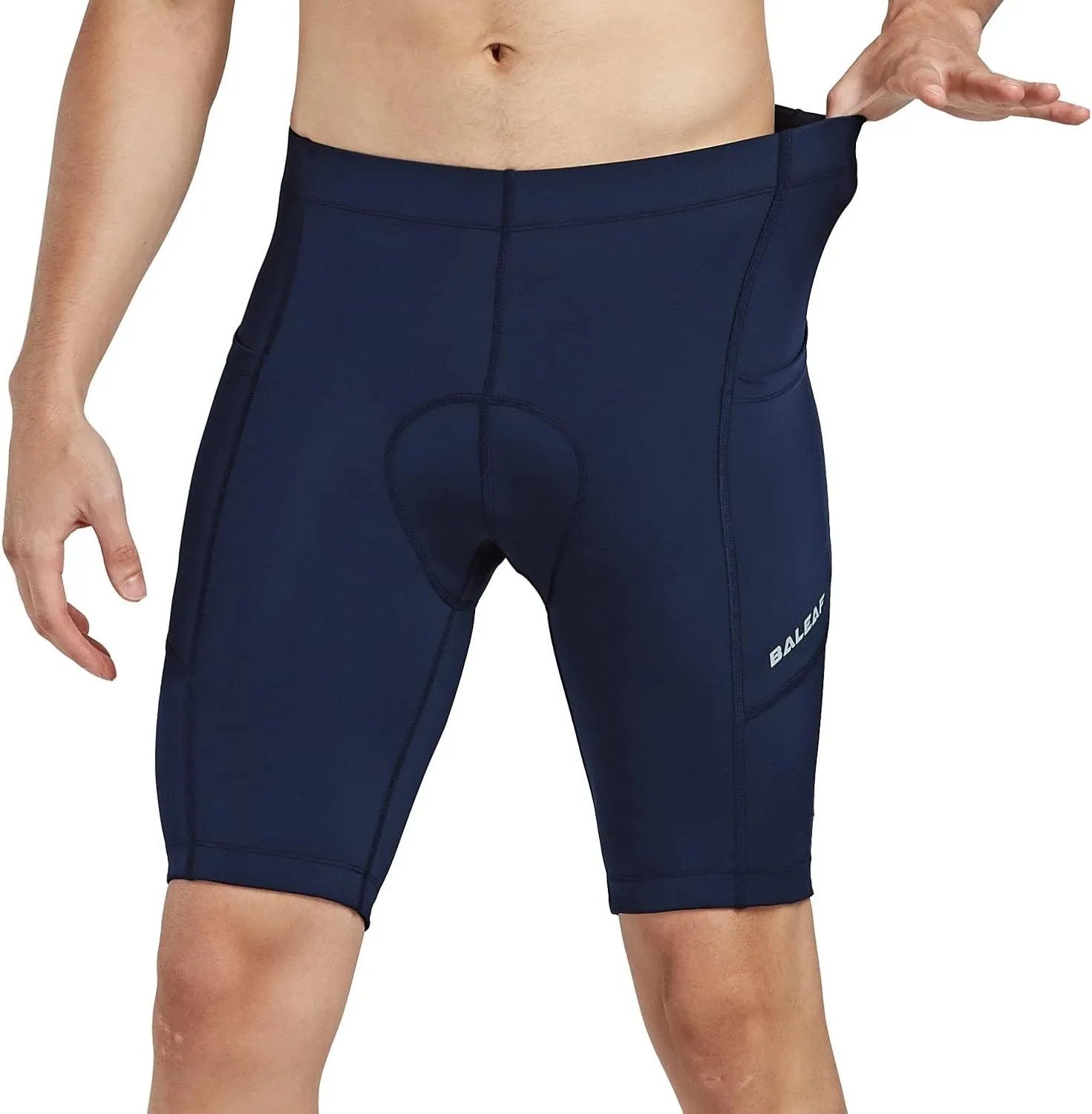 baleaf Men's Padded Bike Shorts Cycling Road Biking Riding Bicycle Cycle Wear Pockets UPF 50  MTB Accessories Tights