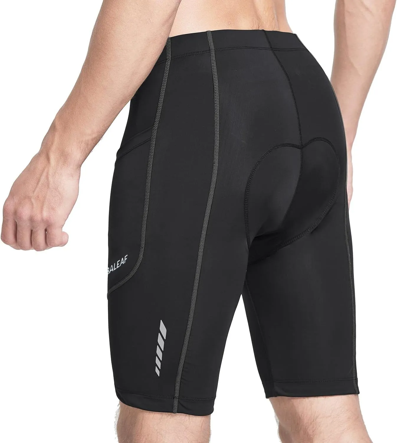 baleaf Men's Padded Bike Shorts Cycling Road Biking Riding Bicycle Cycle Wear Pockets UPF 50  MTB Accessories Tights