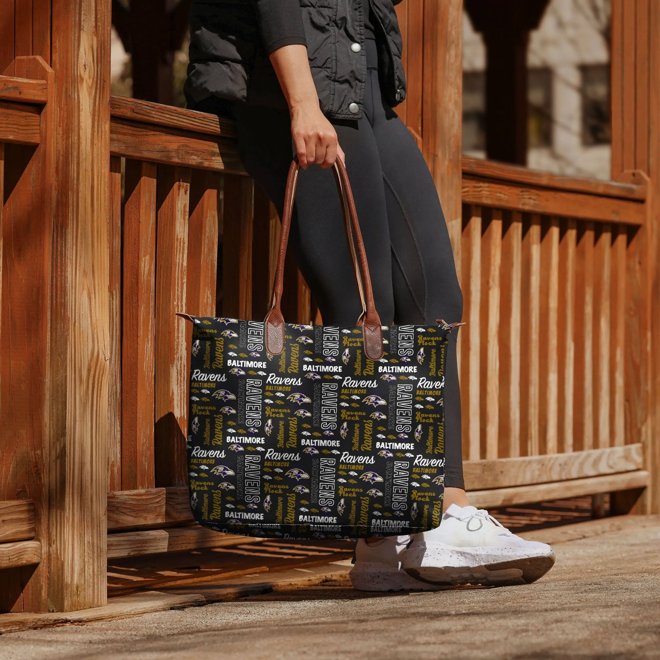 Baltimore Ravens Spirited Style Printed Collection Tote Bag