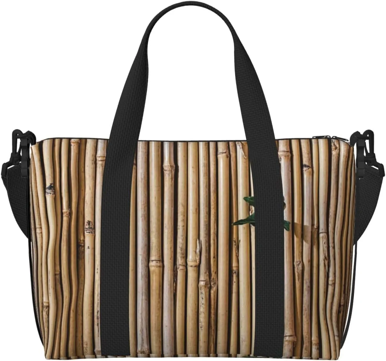 Bamboo Raft Travel Bag for Women Men Weekender Bags Carry on Overnight Bag Tote Bag Yoga Gym Bag for Gym, Work, Weekend, Travel, Personal Items