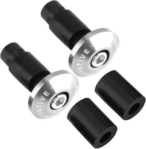 Bar End Plug, Handlebar End Plugs, 22mm 7/8inch Motorcycle Handlebar End Slider Plug Caps, Aluminum Bar Ends Handlebar for Most Bicycle Mountain Bike Road Bike MTB(Sliver)