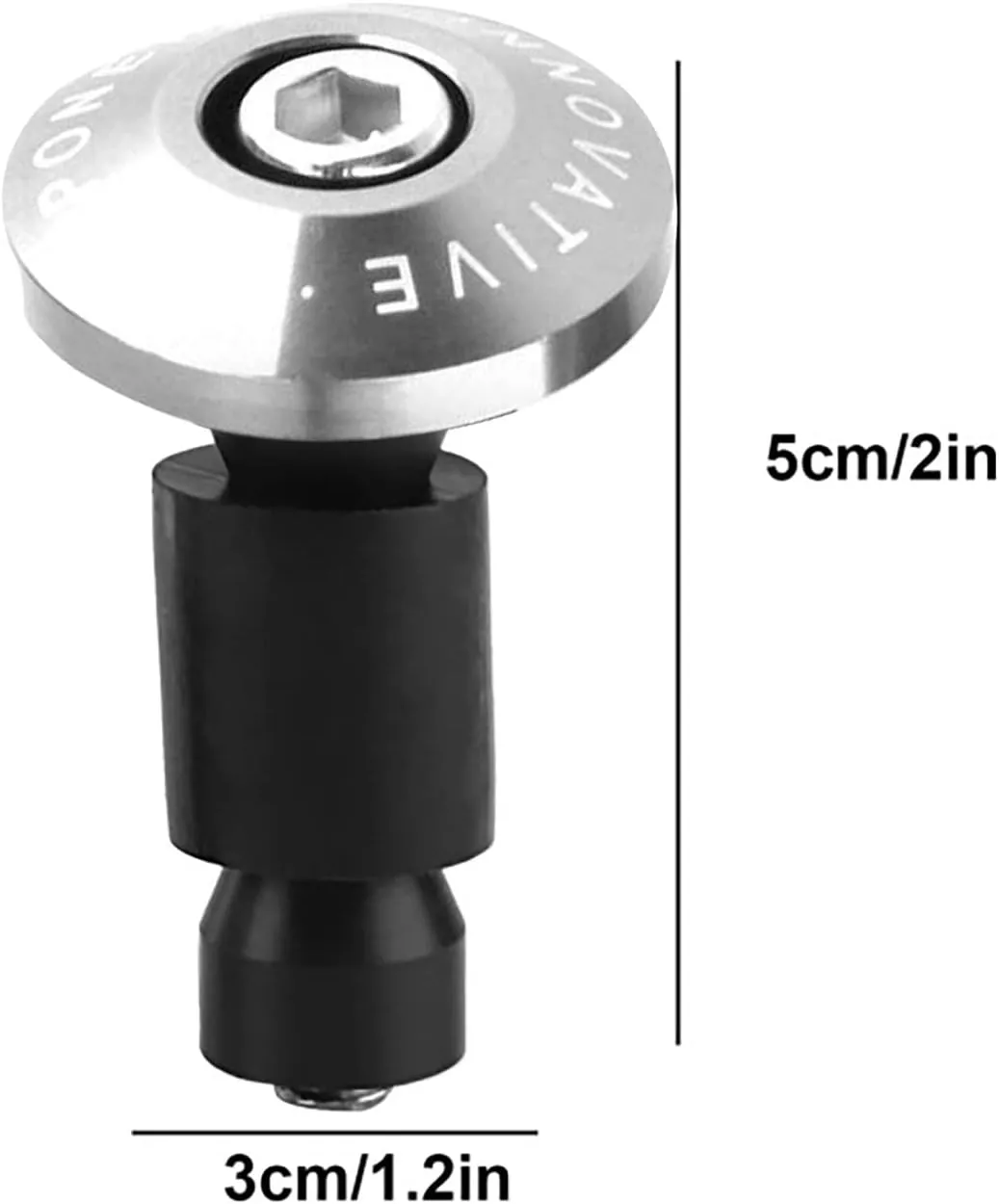 Bar End Plug, Handlebar End Plugs, 22mm 7/8inch Motorcycle Handlebar End Slider Plug Caps, Aluminum Bar Ends Handlebar for Most Bicycle Mountain Bike Road Bike MTB(Sliver)