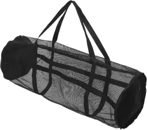Basketball and Soccer Storage: Mesh Duffel Bag with Zipper Straps Large Capacity for