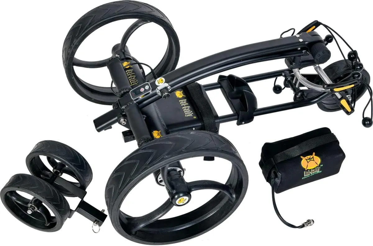 BATCADDY X8R Battery Powered Golf Push Cart with Remote, Dual Motor, 9-Speeds and Reverse, Cruise Control, Anti-Tip Wheels, and Downhill Control