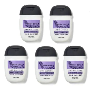 Bath   Body Works Fresh Cut Lilacs Hand Sanitizer - Set of 5 Moisturizing Mini Floral Scented Travel Size (1 oz) Pocket Sanitizers