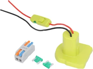 Battery Adapter Battery Conversion Kit with and Wire Terminals, Power Connector for DIY Ride On Truck, RC Car Toys and Robotics