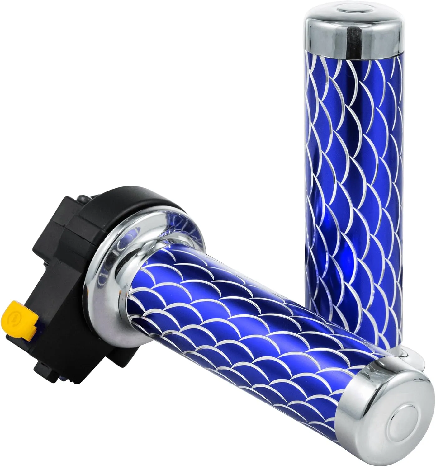 BBR Tuning Complete Billet Aluminum Throttle Grip Handle and Kill Switch Set - Blue