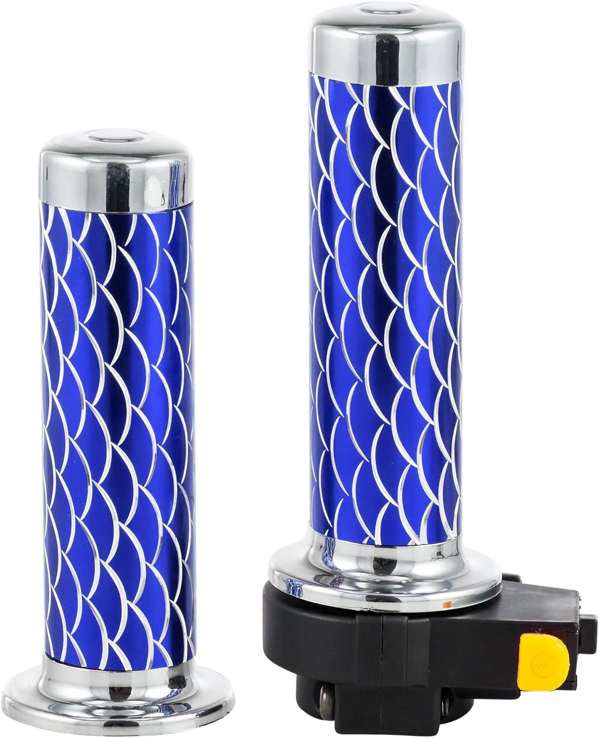 BBR Tuning Complete Billet Aluminum Throttle Grip Handle and Kill Switch Set - Blue
