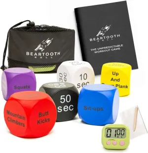 Beartooth Roll 6 Exercise Dice Workout Games | Physical Education Equipment and Crossfit Equipment