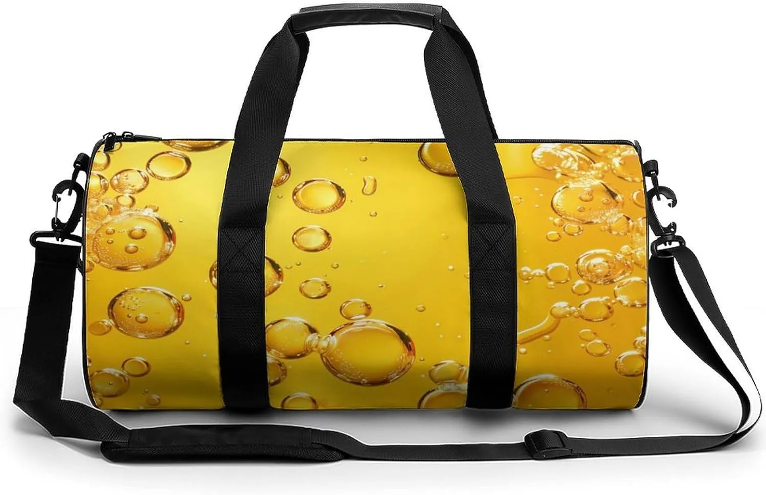 Beer in A Glass Water Drops Gym Bag Lightweight Duffel Bag Workout Bag Overnight Backpack Travel Bags for Men Women