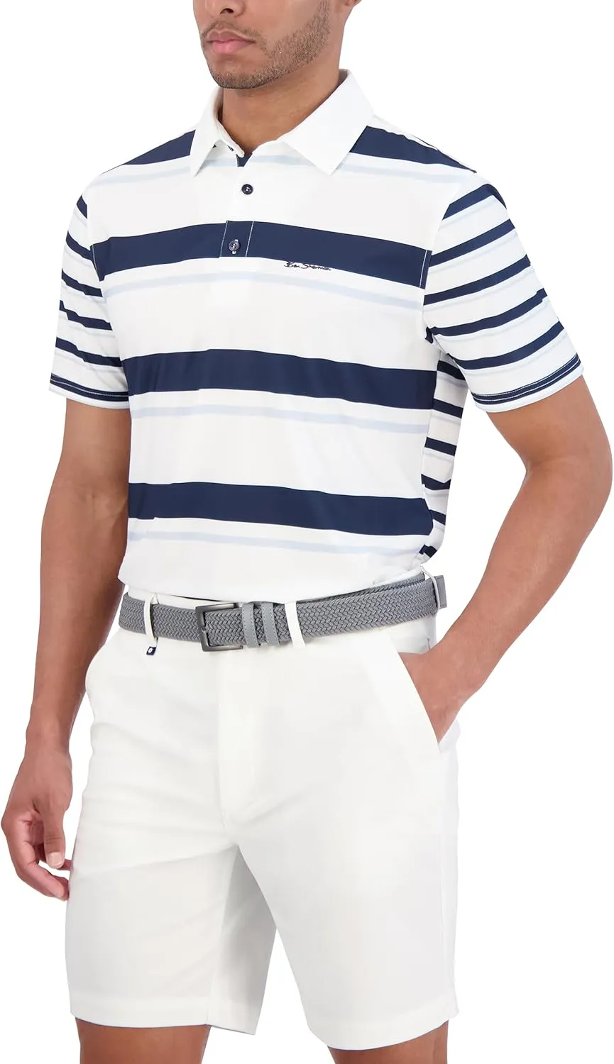 Ben Sherman Men's Performance Polo Shirts– Stretch, Extra Soft Fabric, Moisture-Wicking, Odor Resistant