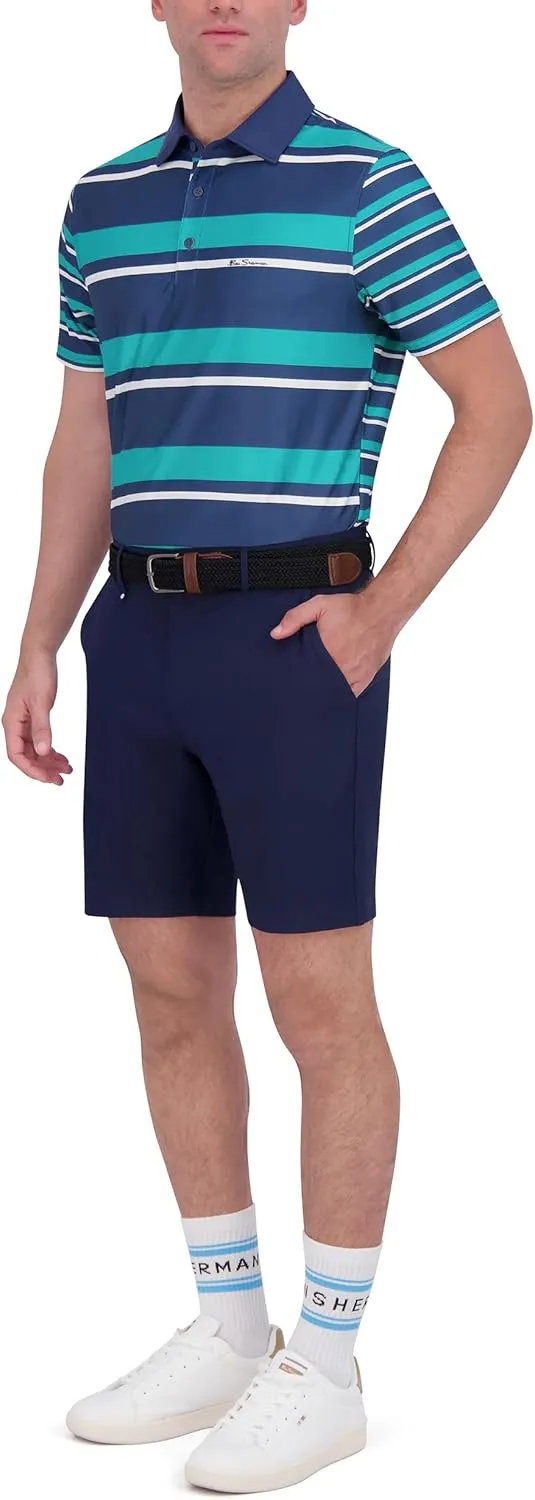 Ben Sherman Men's Performance Polo Shirts– Stretch, Extra Soft Fabric, Moisture-Wicking, Odor Resistant