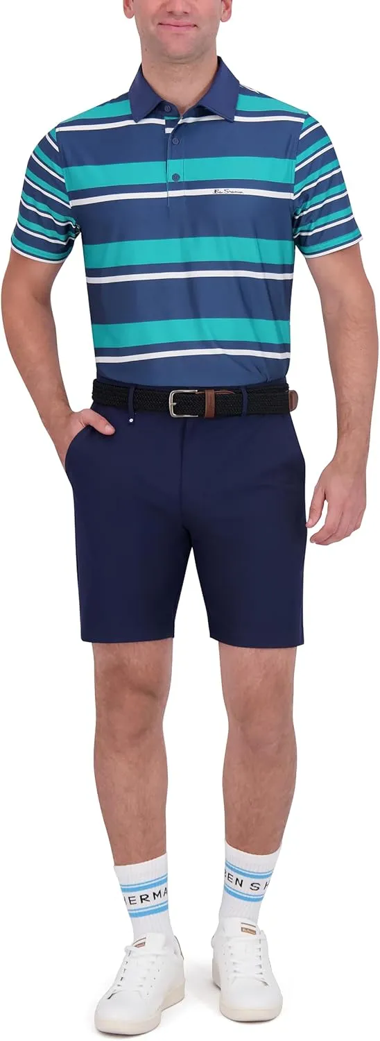 Ben Sherman Men's Performance Polo Shirts– Stretch, Extra Soft Fabric, Moisture-Wicking, Odor Resistant