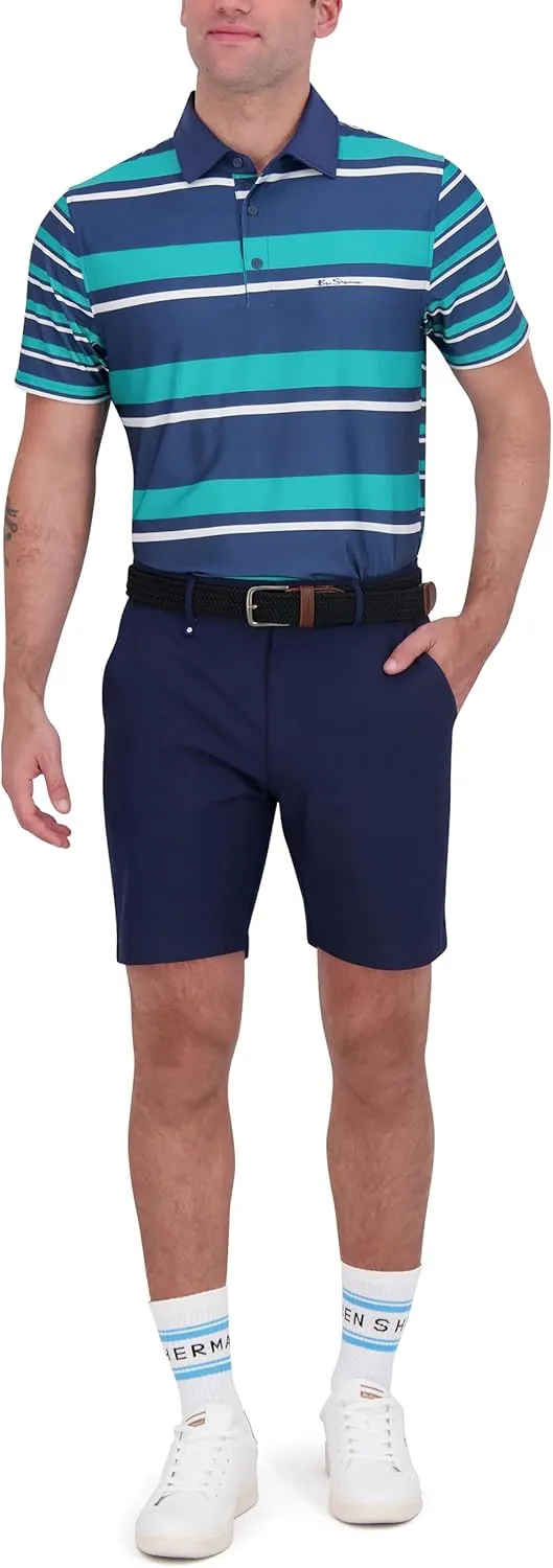 Ben Sherman Men's Performance Polo Shirts– Stretch, Extra Soft Fabric, Moisture-Wicking, Odor Resistant