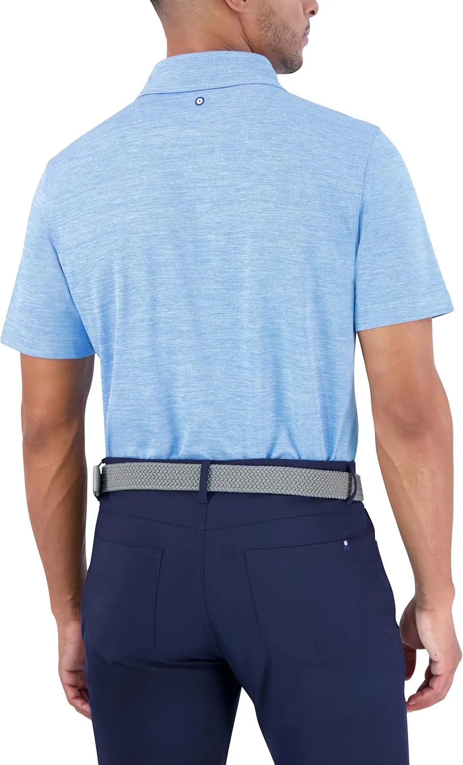 Ben Sherman Men's Short Sleeve Yarn Dye Heather Polo Top