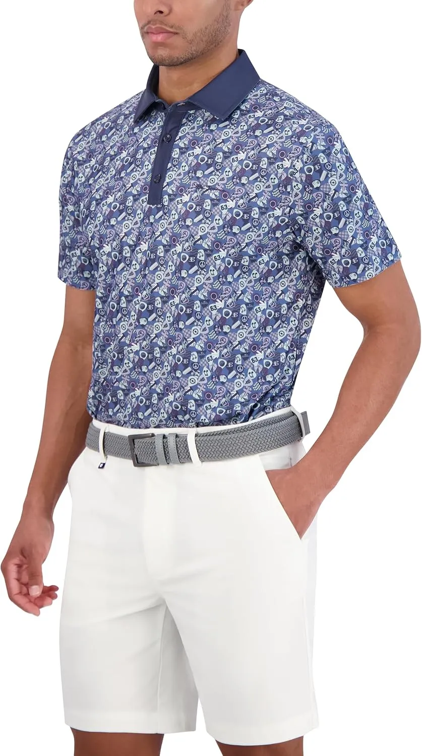 Ben Sherman Men's Sport Stretch Performance Dry Fit Golf Polo-Casual Short Sleeve Shirt
