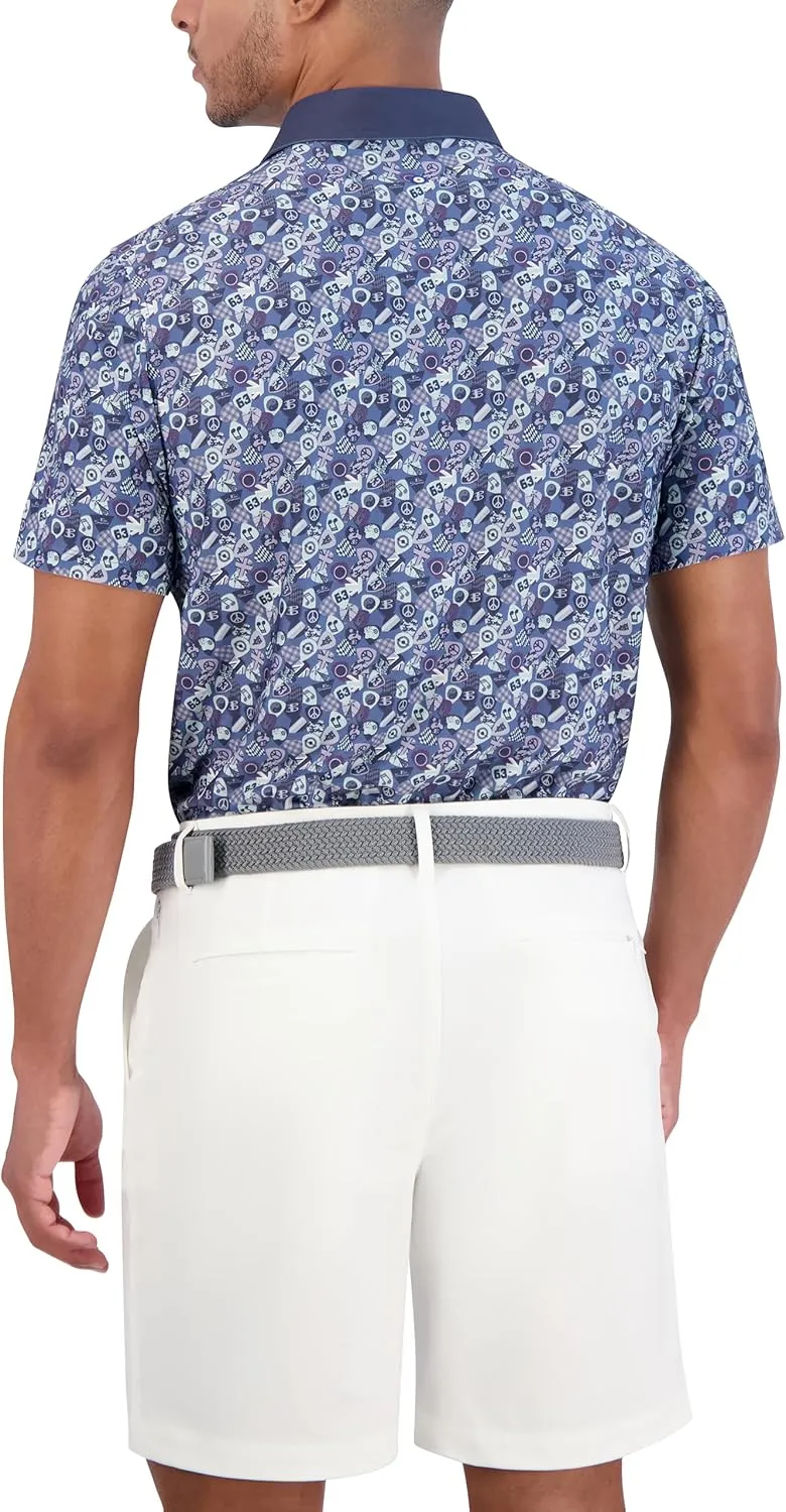 Ben Sherman Men's Sport Stretch Performance Dry Fit Golf Polo-Casual Short Sleeve Shirt