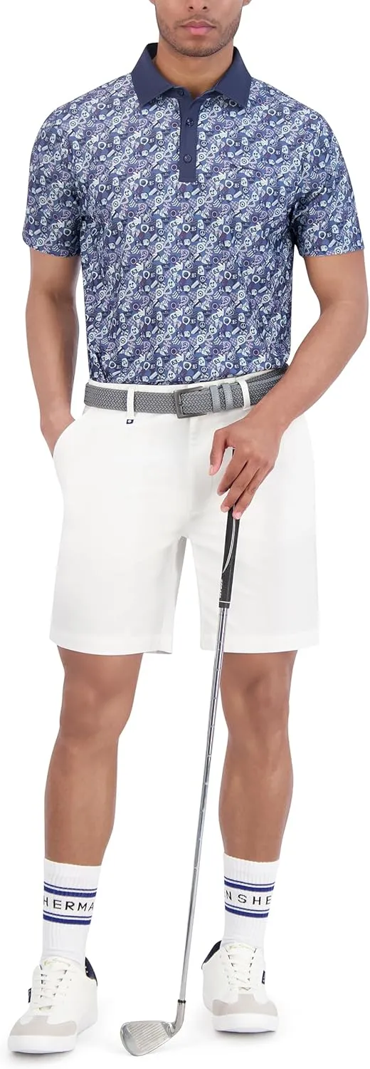 Ben Sherman Men's Sport Stretch Performance Dry Fit Golf Polo-Casual Short Sleeve Shirt