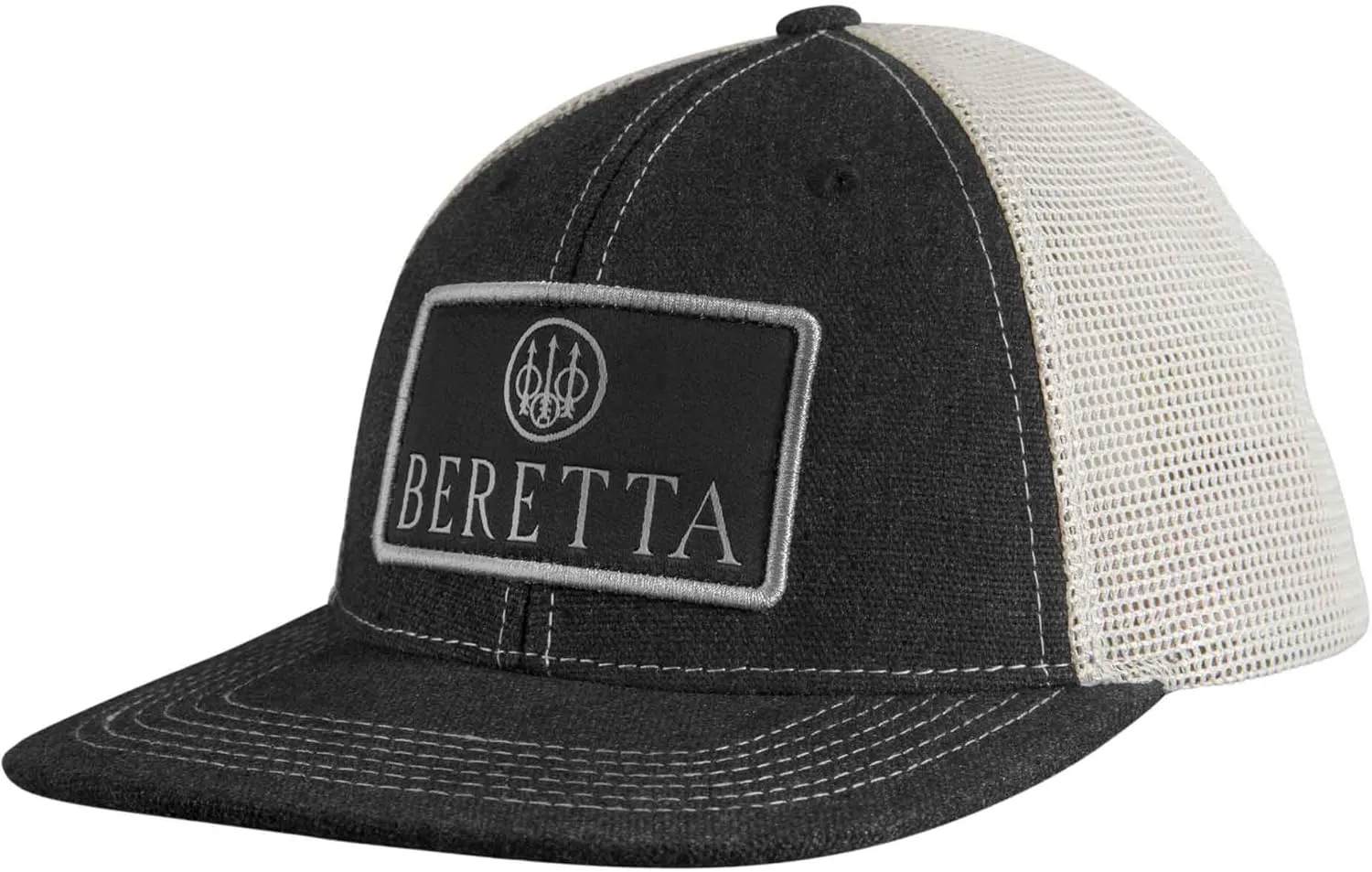 Beretta Men's Flat Bill Patch Outdoor Casual Mesh Back Trucker Hat