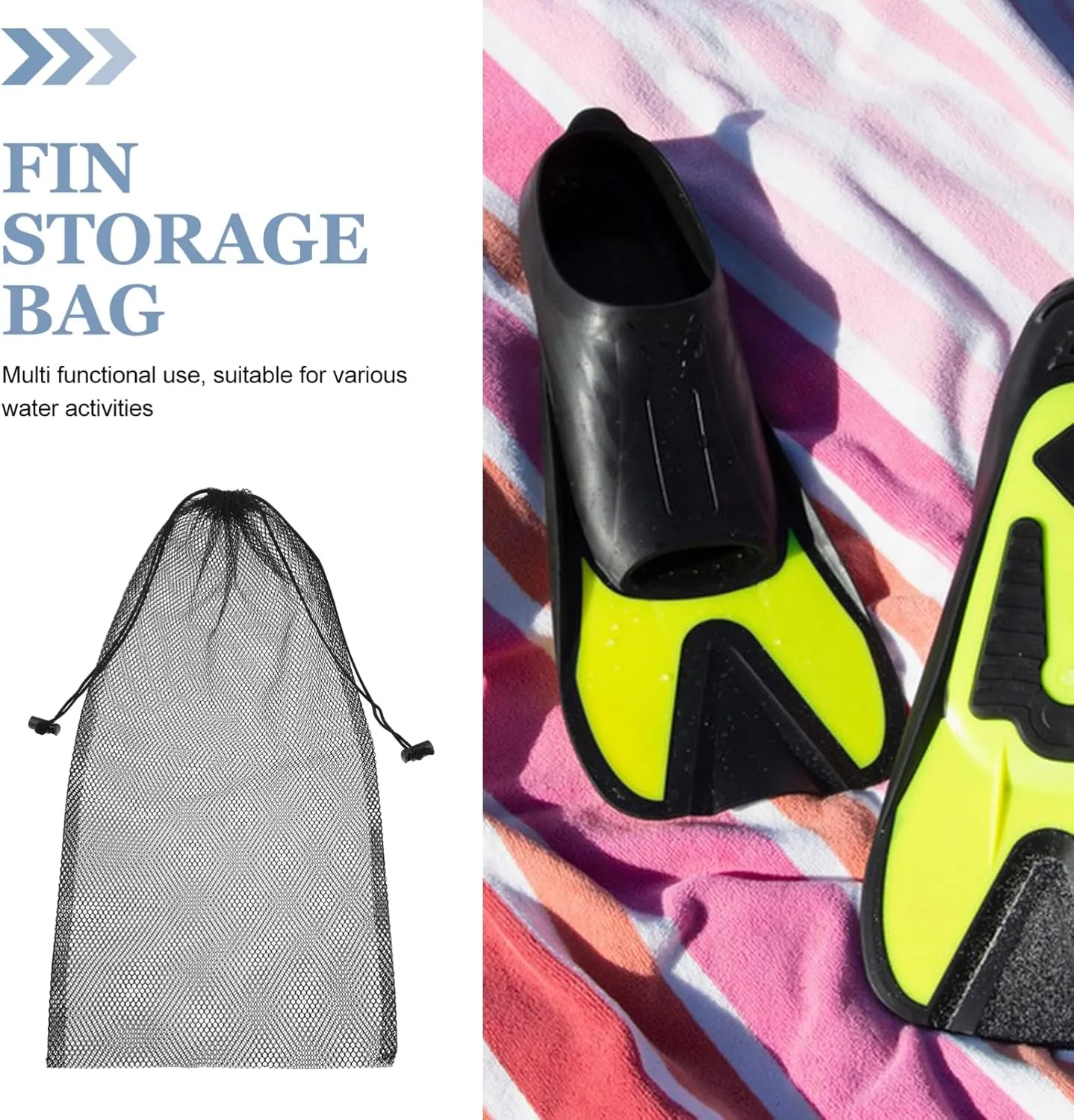 BESPORTBLE Snorkeling Gear Bag Mesh Draw Bag Swim Bag Mesh Gear Bag Snorkel Gear Bag Mesh Bags Mesh Bag for
