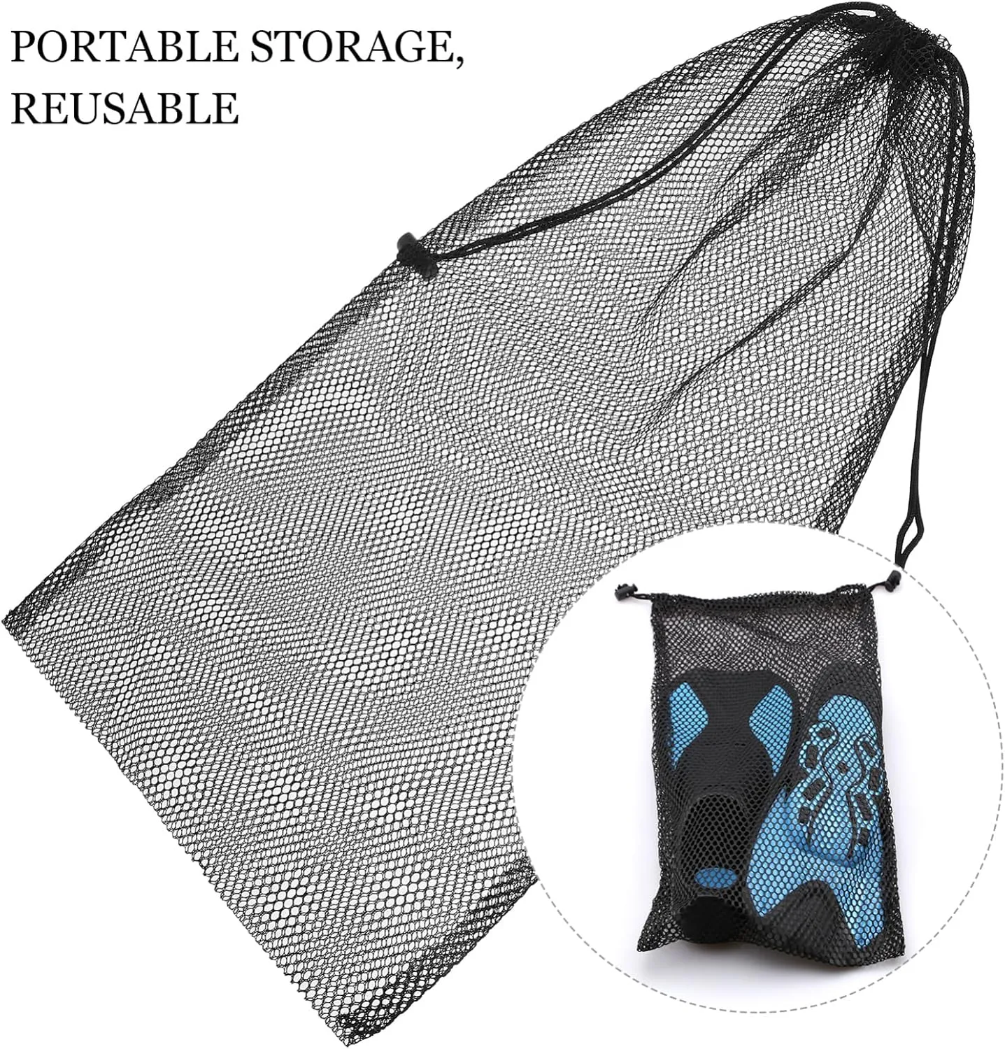 BESPORTBLE Snorkeling Gear Bag Mesh Draw Bag Swim Bag Mesh Gear Bag Snorkel Gear Bag Mesh Bags Mesh Bag for
