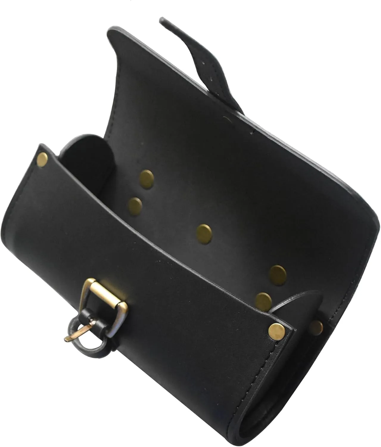 Bicycle Bags Handlebar Under Seat Retro Classical Mountain MTB Road Bike Leather Bag for Cell Phone Saddle Tail Rear Pouch Seat Storage Objects Box Cycling Case Carry Accessories (black, small)
