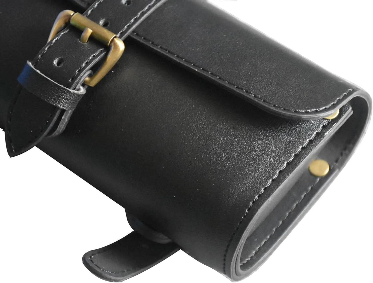 Bicycle Bags Handlebar Under Seat Retro Classical Mountain MTB Road Bike Leather Bag for Cell Phone Saddle Tail Rear Pouch Seat Storage Objects Box Cycling Case Carry Accessories (black, small)