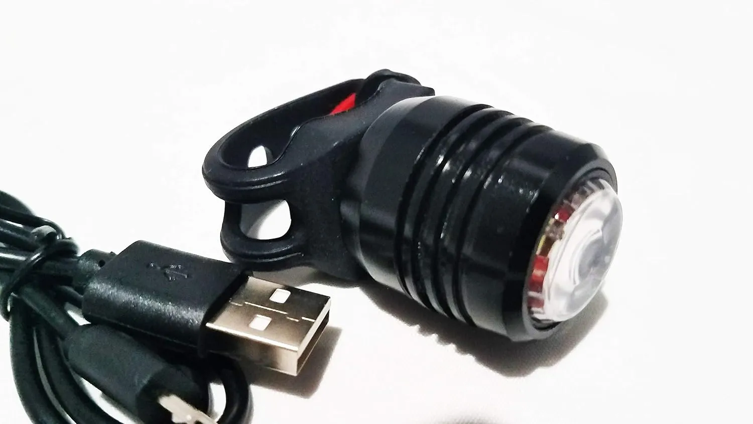 Bicycle Front Light USB Rechargeable Bright LED Bike Handlebar or Helmet Light