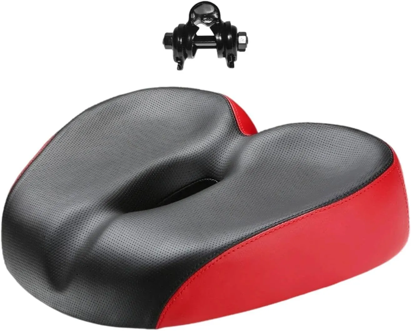 Bicycle Saddle Shock Absorbing Road Bike Waterproof Cycling Part PU Leather Wear Resistant Soft Cushion Pad Biking Bike Seat