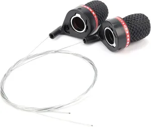 Bicycle Twist Grip Gear Shifters, Mountain Bike Speed Lever Shift Derailleur Handle Bar Twisted Grips Transmission Replacement Rolling Stick Device for Cycling Commuter Folding Road Bike Accessories