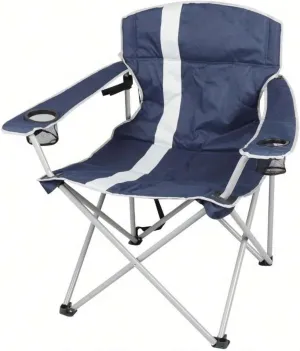 Big and Tall Chair with Cup Holders, Umbrella Holder & Quad-Folding Design – 600 lbs Capacity, Lightweight for Outdoor Use