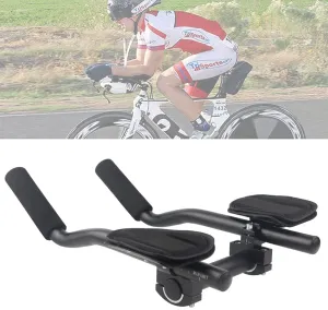 Bike Aero Bar, Aluminum Alloy Aero Bars for Road Mountain Bike, Bicycle Racing TT Handlebar Clip on Armrest Bar, Relaxation HandleTriathlon Handkebars …