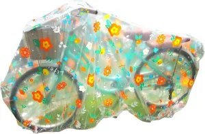 Bike Cover, Cute Clear Outdoor Storage Waterproof Bicycle Covers Heavy Duty Ripstop Material, Rain Snow Dust Wind Proof, Protection for All Types of Bicycles, Plus UV Protector Saddle Cover (For Two