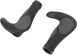 Bike End Grips, Rubber Ergonomic Horn Shape Anti Slip Grips for Mountain, Road, Racing Bike