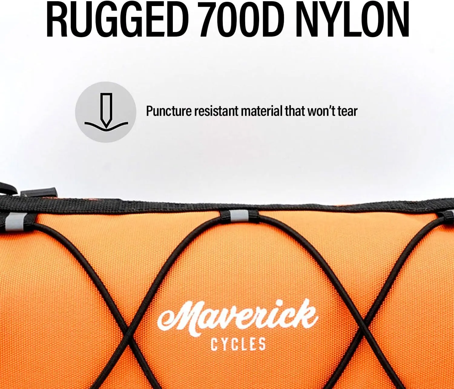 Bike Handlebar Bag with Shoulder Strap Bicycle Front Bag for Mountain Road Bike Cycling Pouch (Orange)