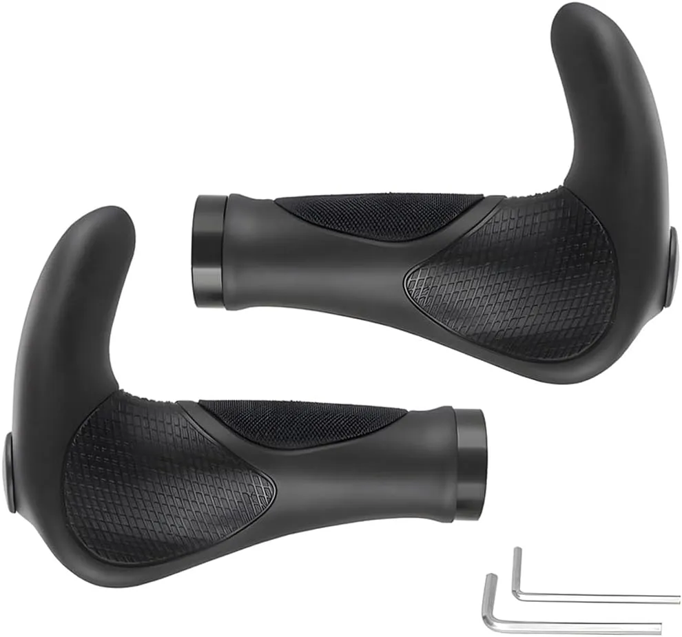 Bike Handlebar Grips, Soft Gel Inserts Shock Resistance Ergonomics Comfort Design,for MTB Bicycle Mountain Bike Grip
