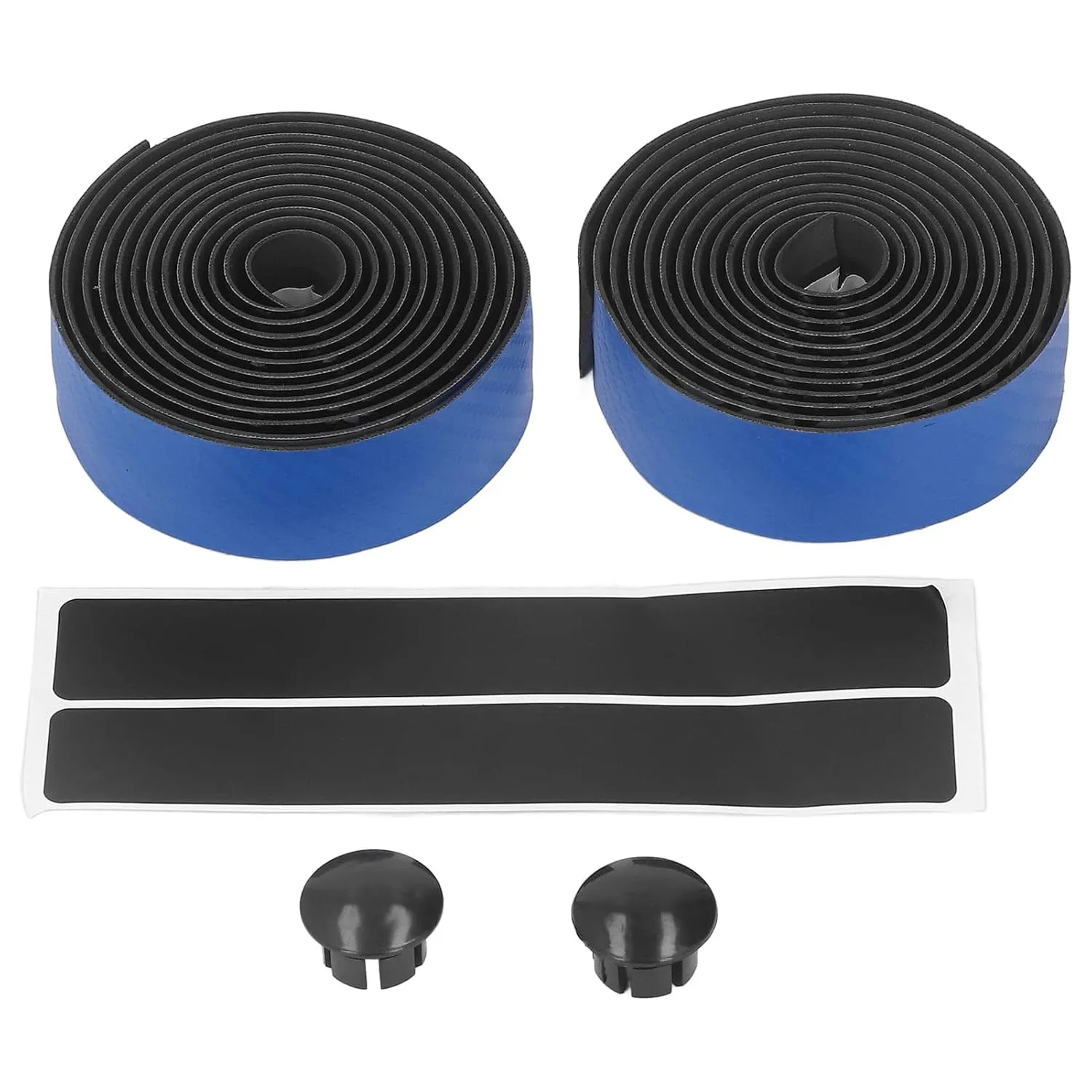 Bike Handlebar Tape Shock Absorbing Gradient Breathable PU EVA Bike Accessories for Road Mountain Biking (Blue)